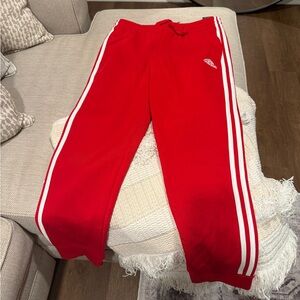 adidas Men’s Regular Fit Tapered leg Full length Style Red Large NEW